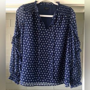 Talbots Navy Printed Top - XS